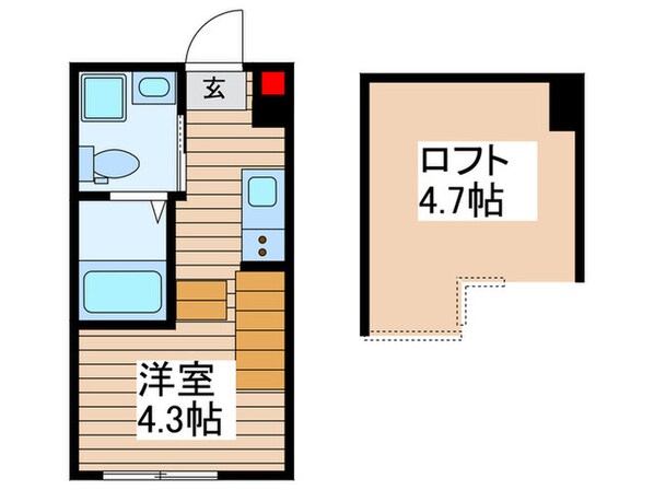 エアル北小岩の物件間取画像